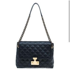 Like new Marc Jacobs large Black Quilted LeatherBaroque Single Shoulder Bag